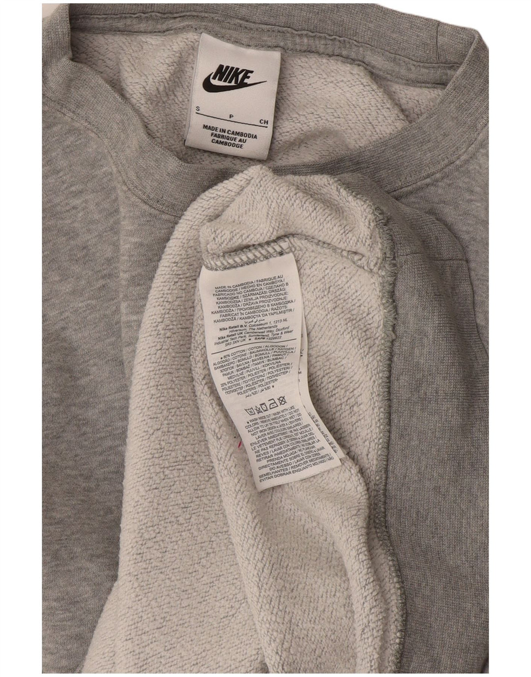 Damska bluza dresowa Nike Graphic Oversize UK 10, mała, szara bawełna
