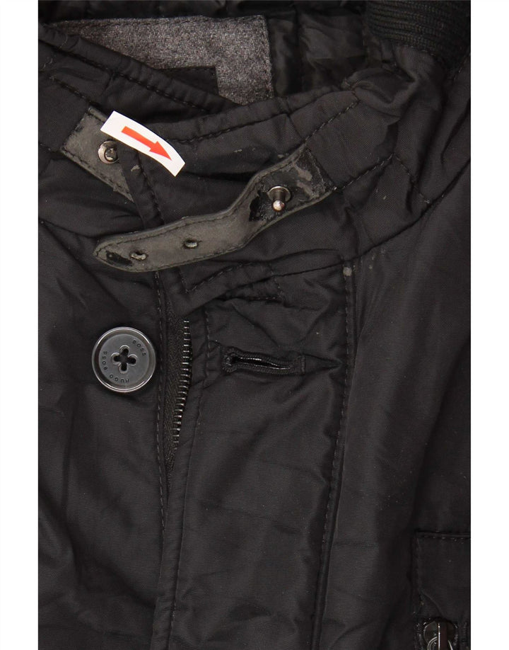 Męska kurtka użytkowa Hugo Boss UK 54 2XL Czarny poliamid