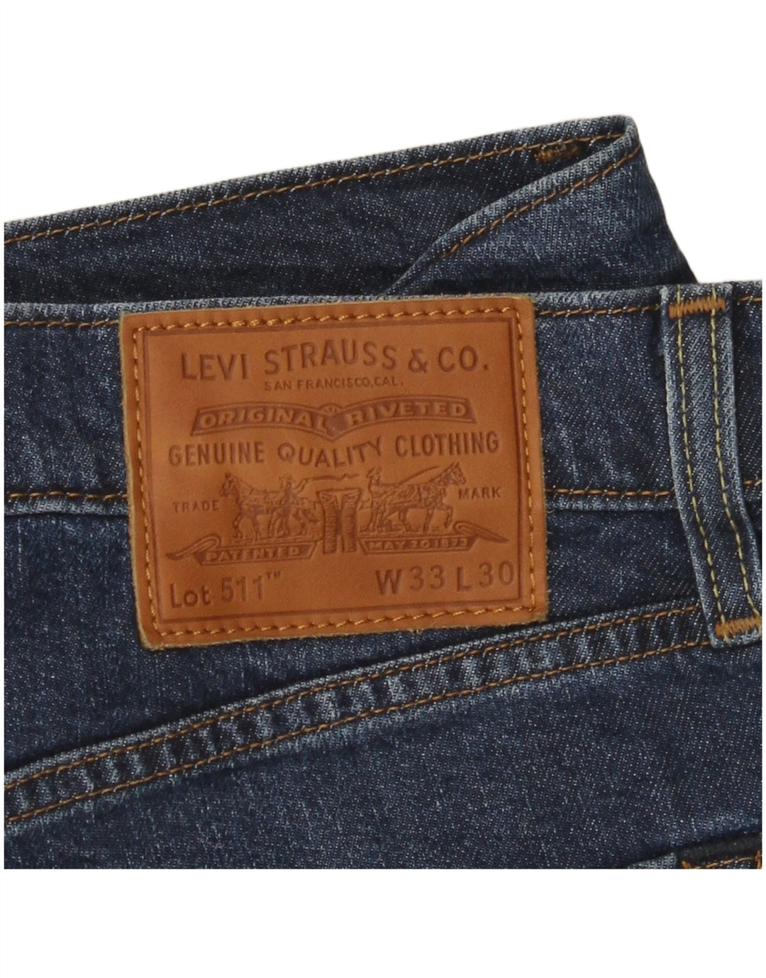 Męskie jeansy Levi's 511 Slim W33 L30 Niebieska bawełna