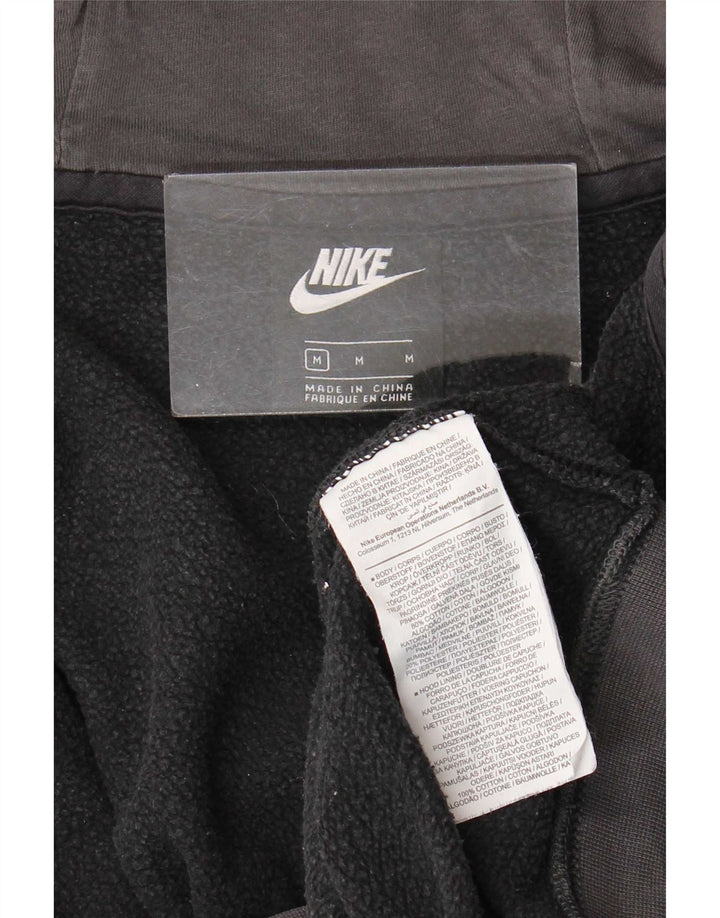 Męski sweter z kapturem i zamkiem błyskawicznym Nike, bawełniany, w kolorze średniej czerni