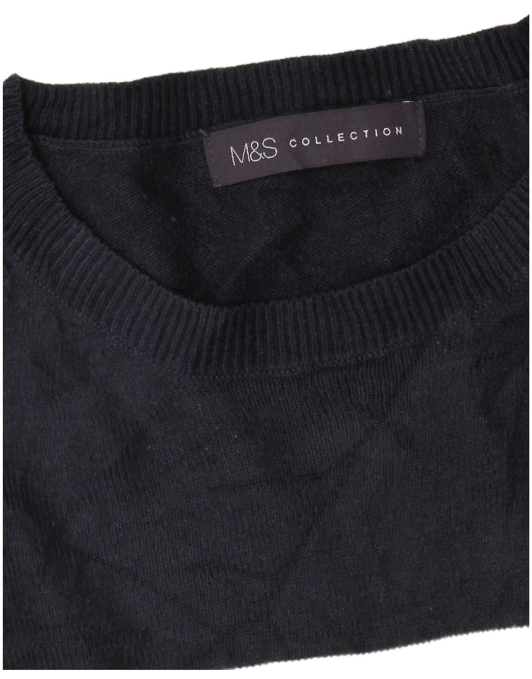 Sweter damski Marks & Spencer z okrągłym dekoltem, UK 14, średni granatowy