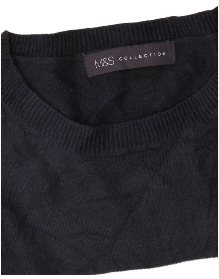 Sweter damski Marks & Spencer z okrągłym dekoltem, UK 14, średni granatowy