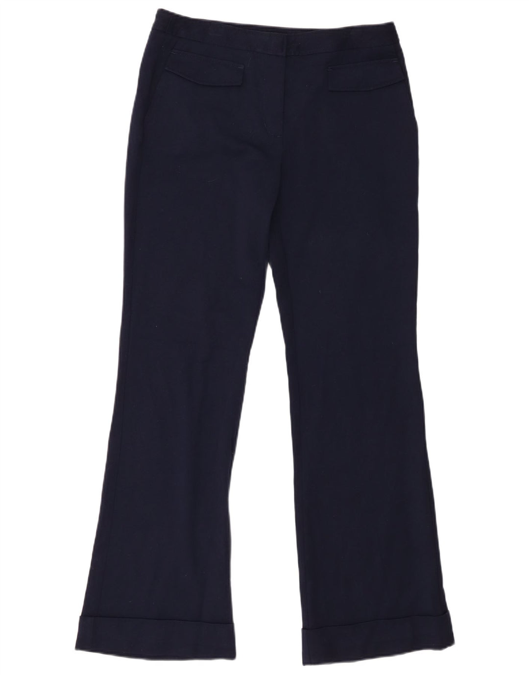 Spodnie damskie Zara Bootcut średnie W28 L30 Granatowy poliester
