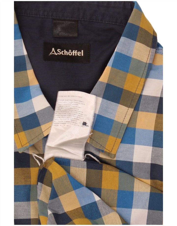 Koszula męska Schoffel, bawełniana, w dużą niebieską kratkę