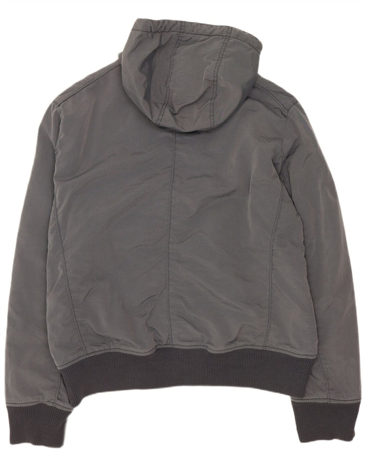 Męska kurtka bomber z kapturem Calvin Klein Jeans UK 44 2XL Szary poliester