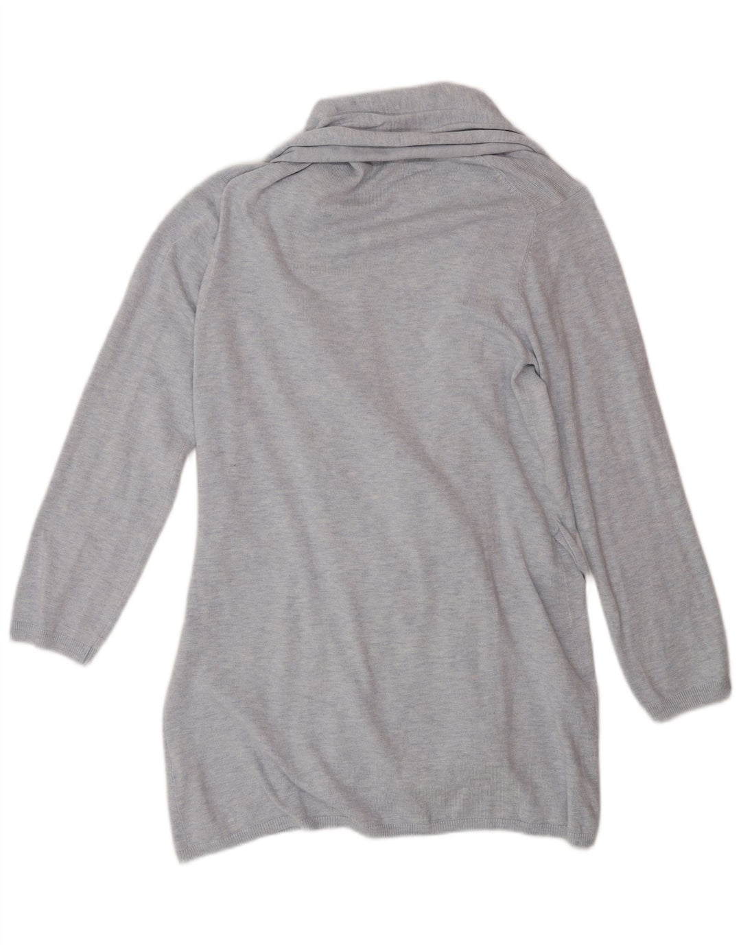 Damski sweter o przedłużonym fasonie Zara UK 14, średni niebieski, wiskoza