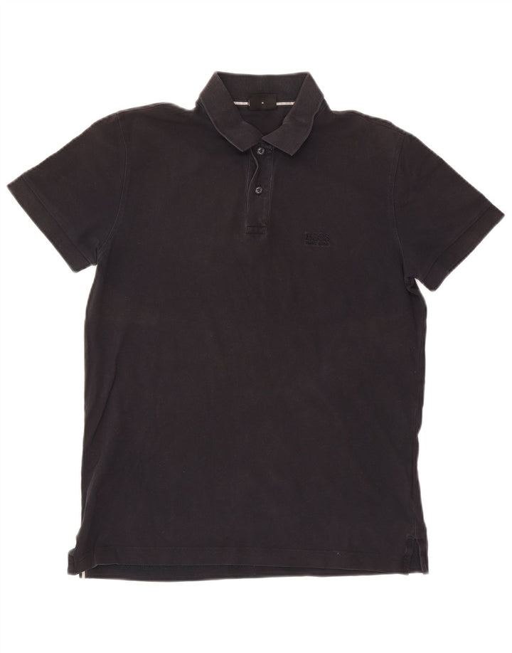 Męska koszulka polo Hugo Boss, średnia czarna, bawełniana