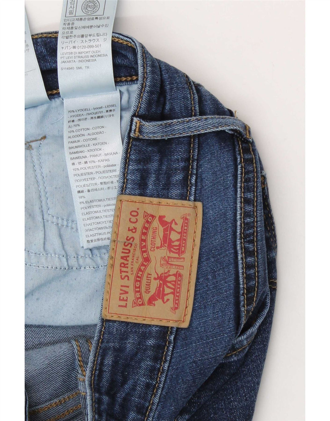 Damskie jeansy Levi's 712 Slim W29 L30 Niebieski Lyocell