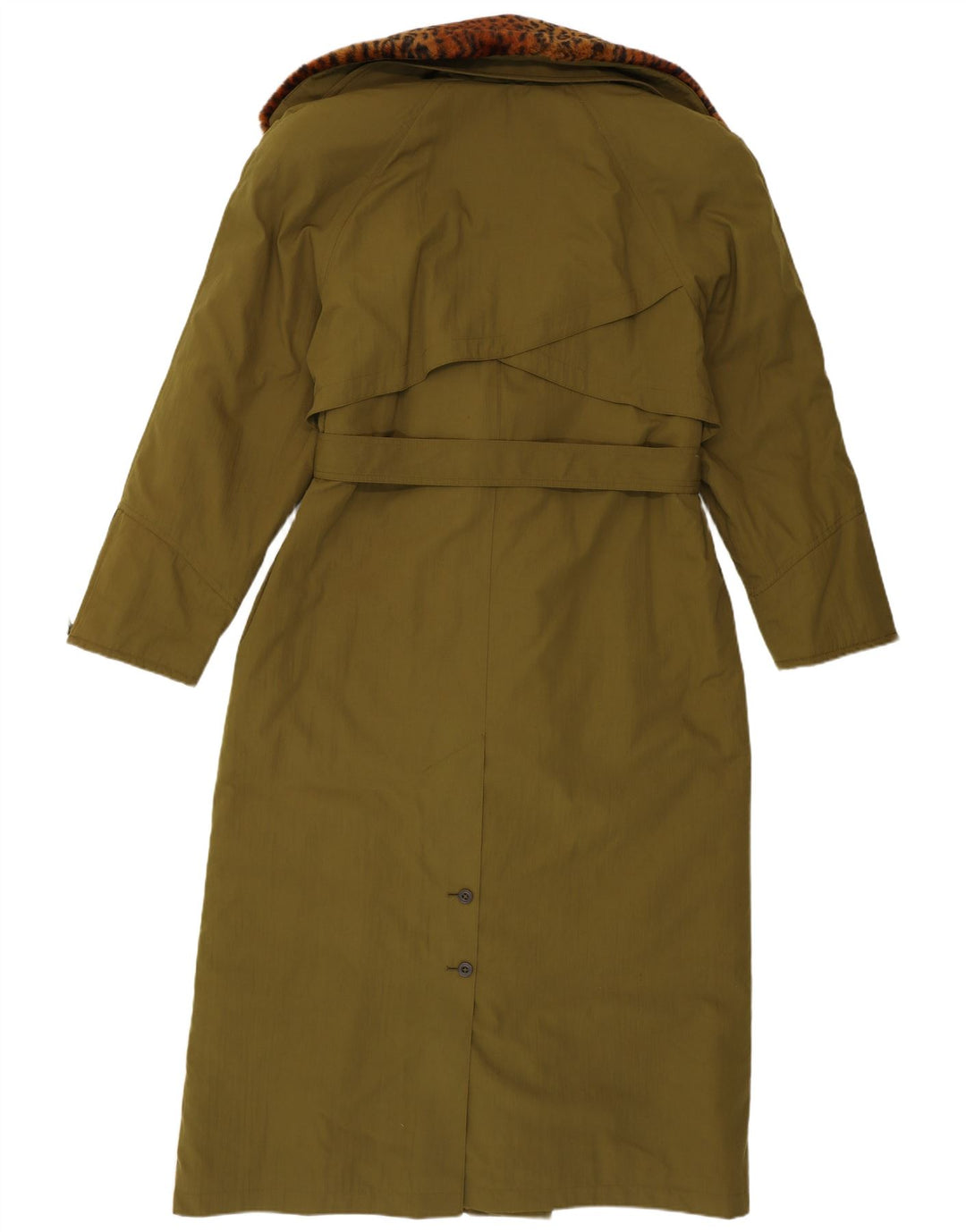 Damski płaszcz dwurzędowy Eskimo UK 12, średni zielony poliester, klasyczny