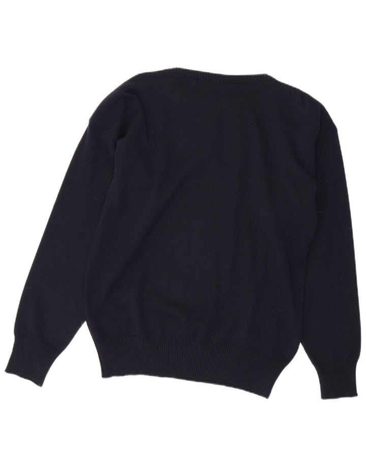 Męski sweter Paul & Shark z zamkiem błyskawicznym, średni granat, dziewicza wełna