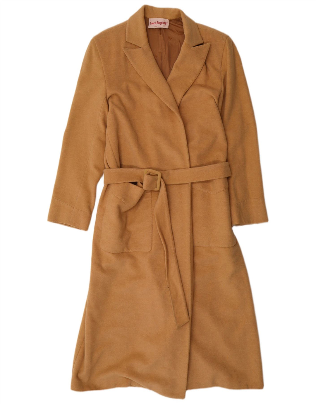 LAURA BIAGIOTTI Płaszcz damski IT 46 Duży beżowy wełniany