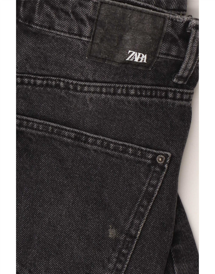 Damskie spodenki jeansowe z wysokim stanem Zara, średnie W30, szare
