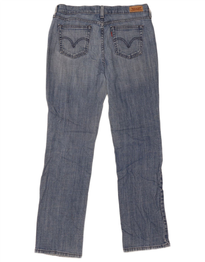 Damskie dżinsy Levi's 505 Straight US 8 Medium W33 L32 Niebieska bawełna