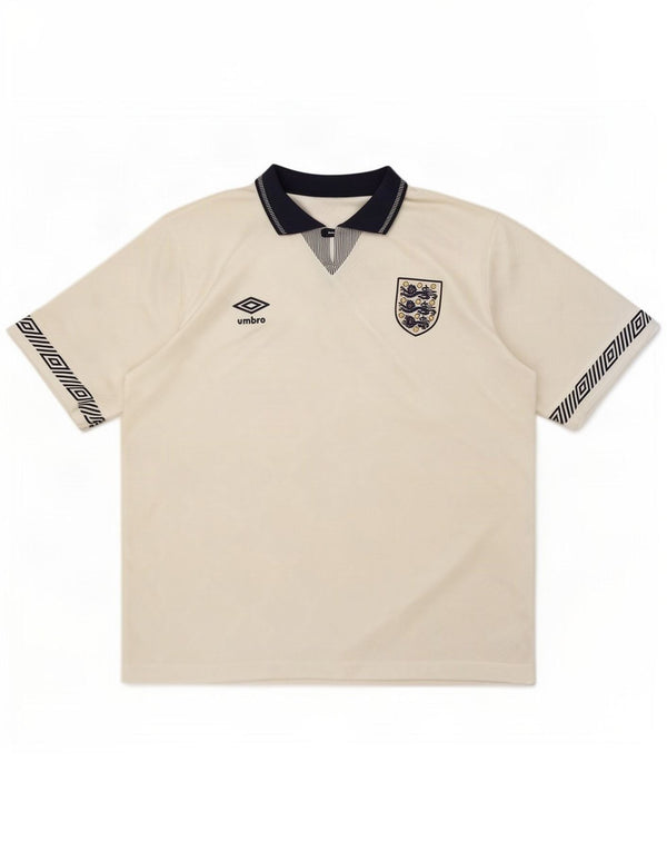 Męska koszulka piłkarska Umbro Anglia 1990-1992, średnia biel