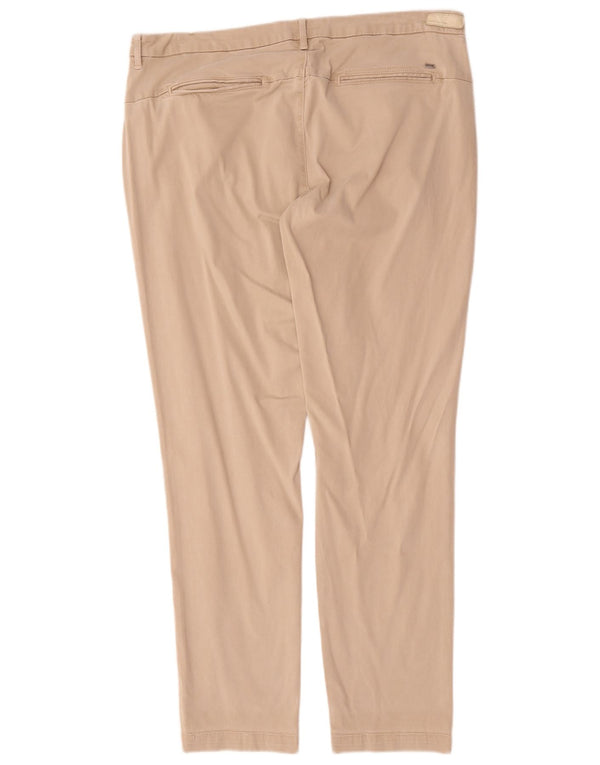 Spodnie damskie Tommy Hilfiger Slim Chino US 14 XL W38 L30 Beżowa bawełna