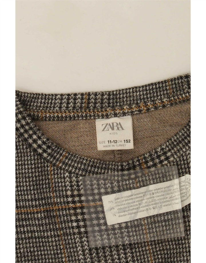 Bluza dziewczęca Zara, 11-12 lat, szara, poliestrowa krata