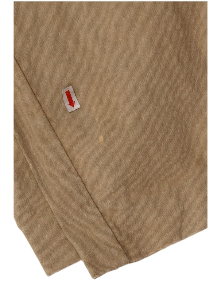 Vintage damskie proste spodnie na co dzień IT 46 Large W28 L27 Beżowa bawełna