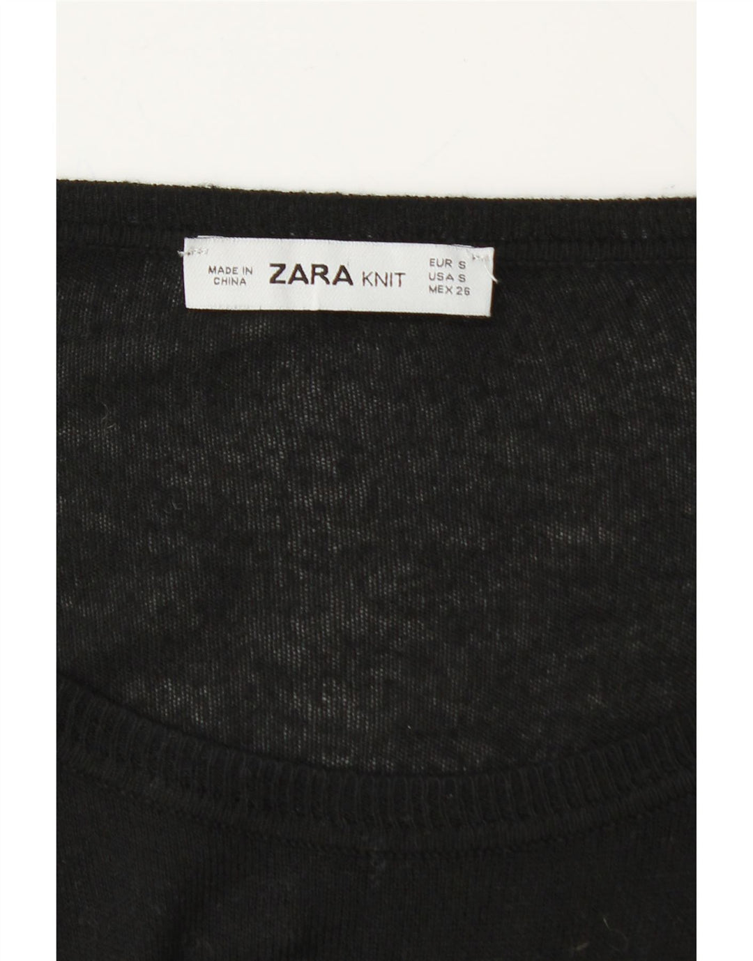 ZARA Womens Boat Neck Jumper Sweater UK 10 Small Black Vintage Zara and Second-Hand Zara from Messina Hembry 