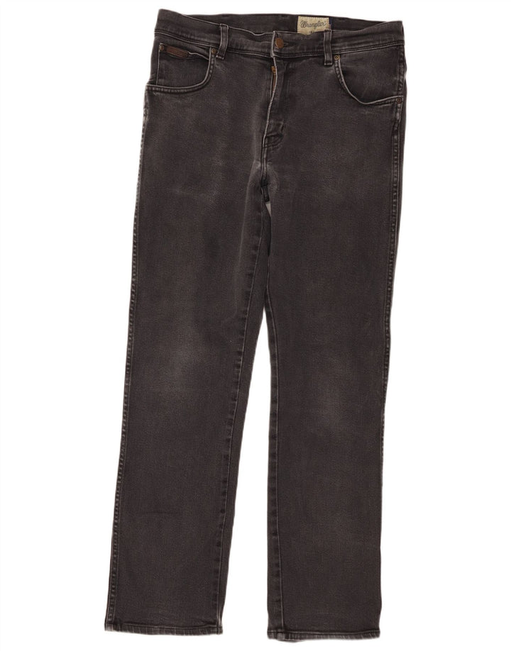 Męskie jeansy Wrangler Texas Straight W33 L32 Szara bawełna