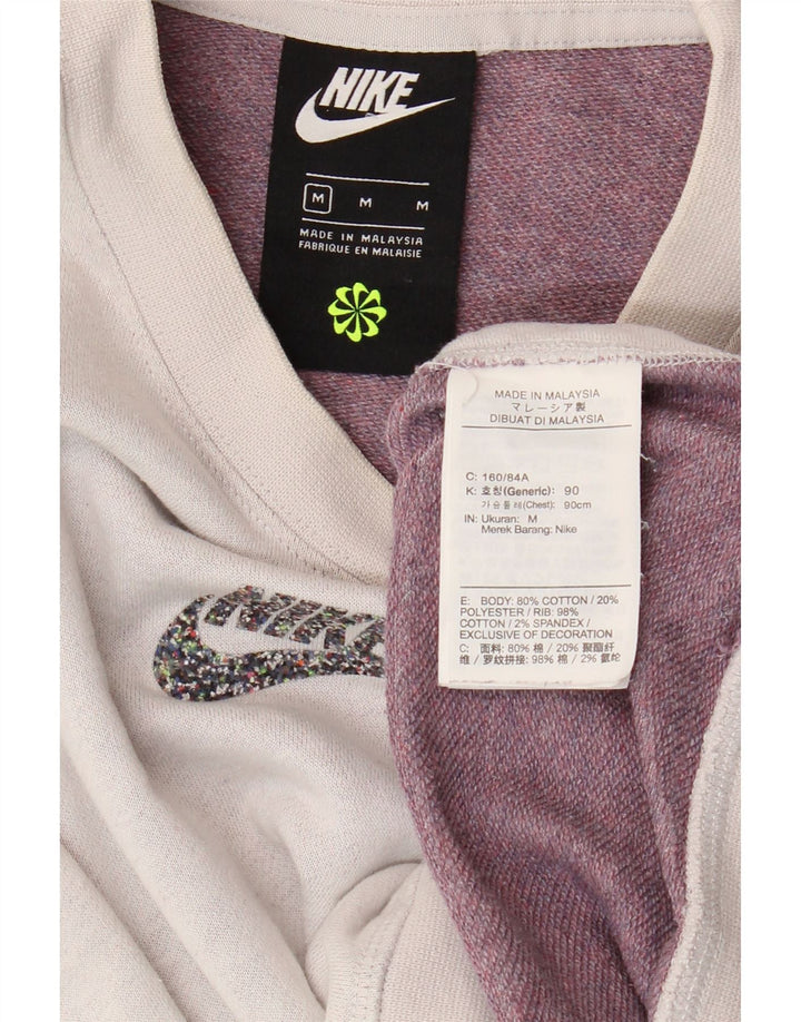 Damska bluza dresowa Nike Crop Oversize UK 14, średnia szara bawełna