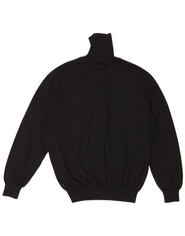 Męski sweter z golfem Hugo Boss 2XL, czarna wełna