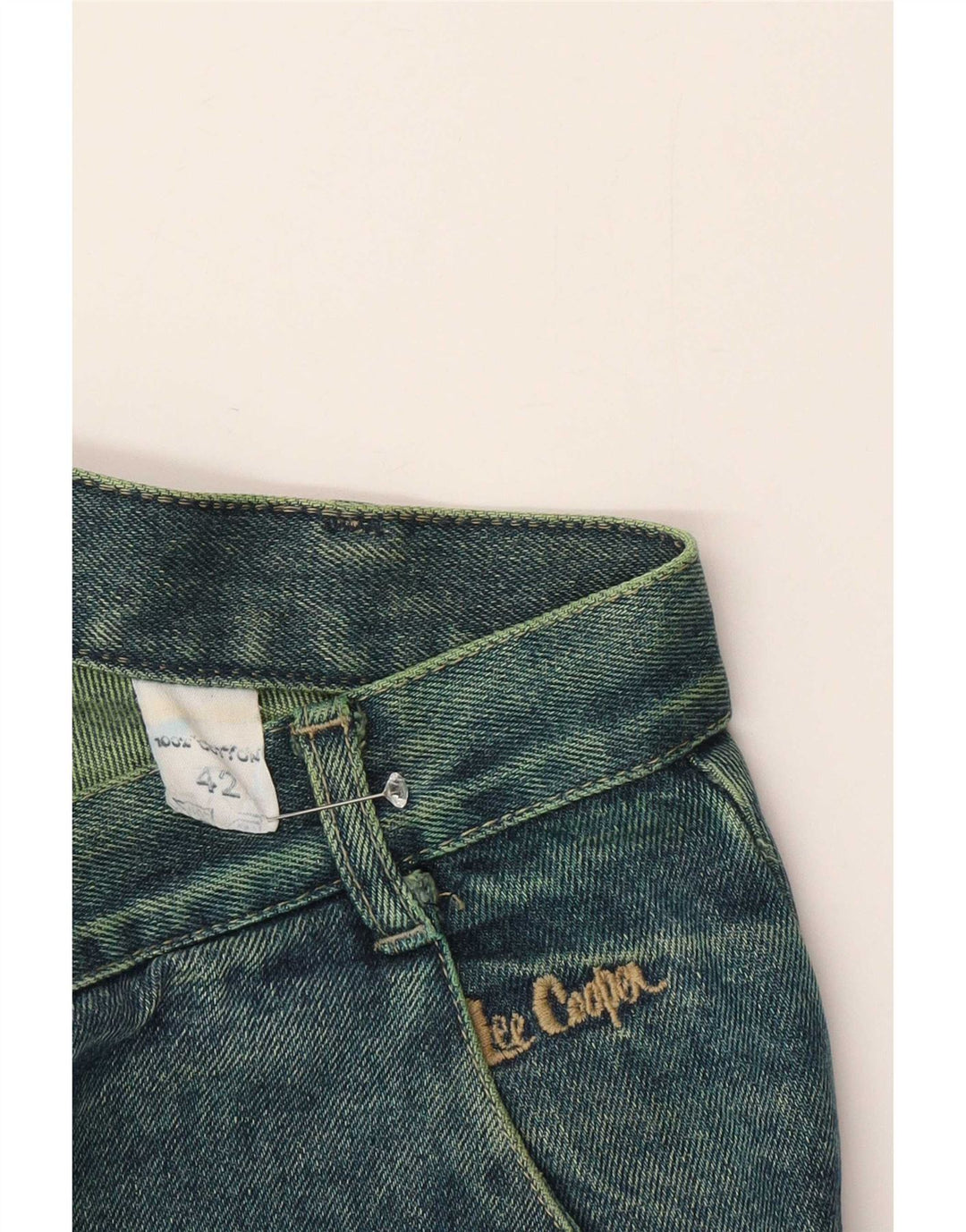 Damska spódnica dżinsowa Lee Cooper IT 42 Medium W26 Zielona bawełna