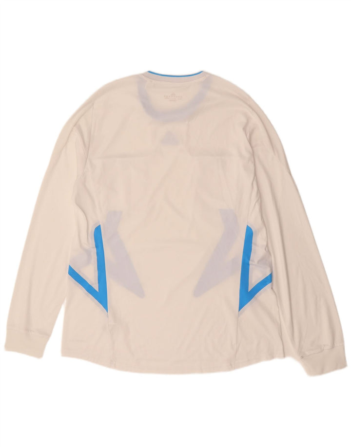 Męska koszulka ADIDAS Climacool z długim rękawem XL, biały, kolorowy poliester