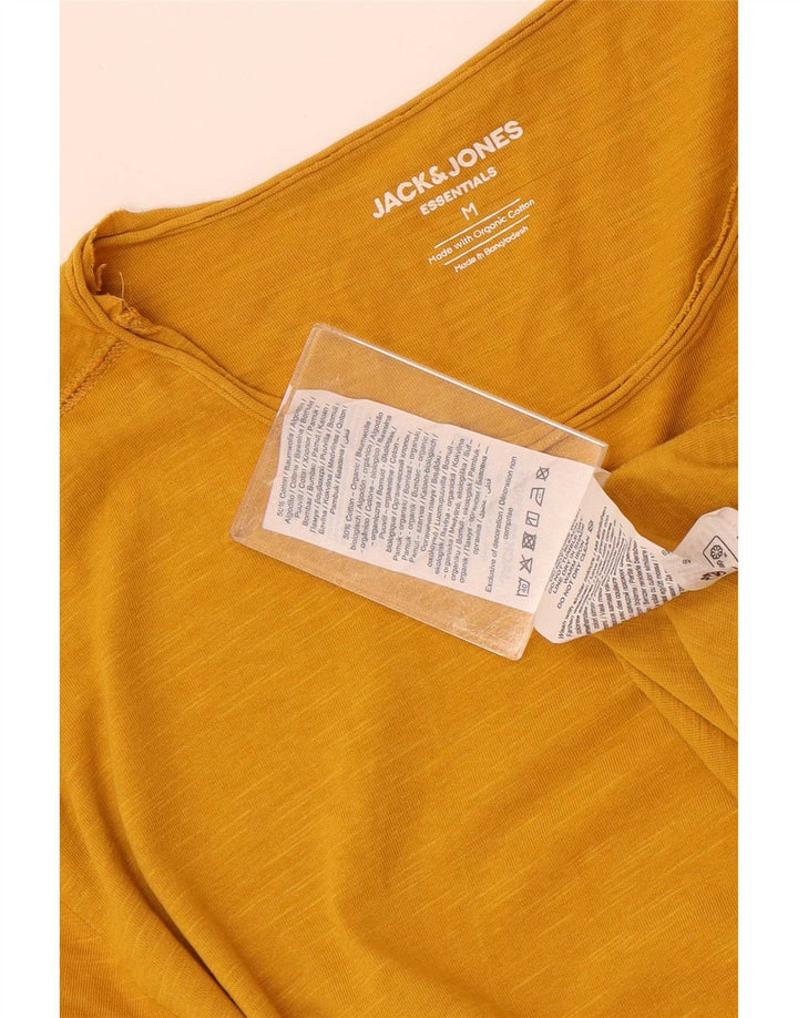T-shirt męski Jack & Jones o regularnym kroju, średni żółty, bawełniany