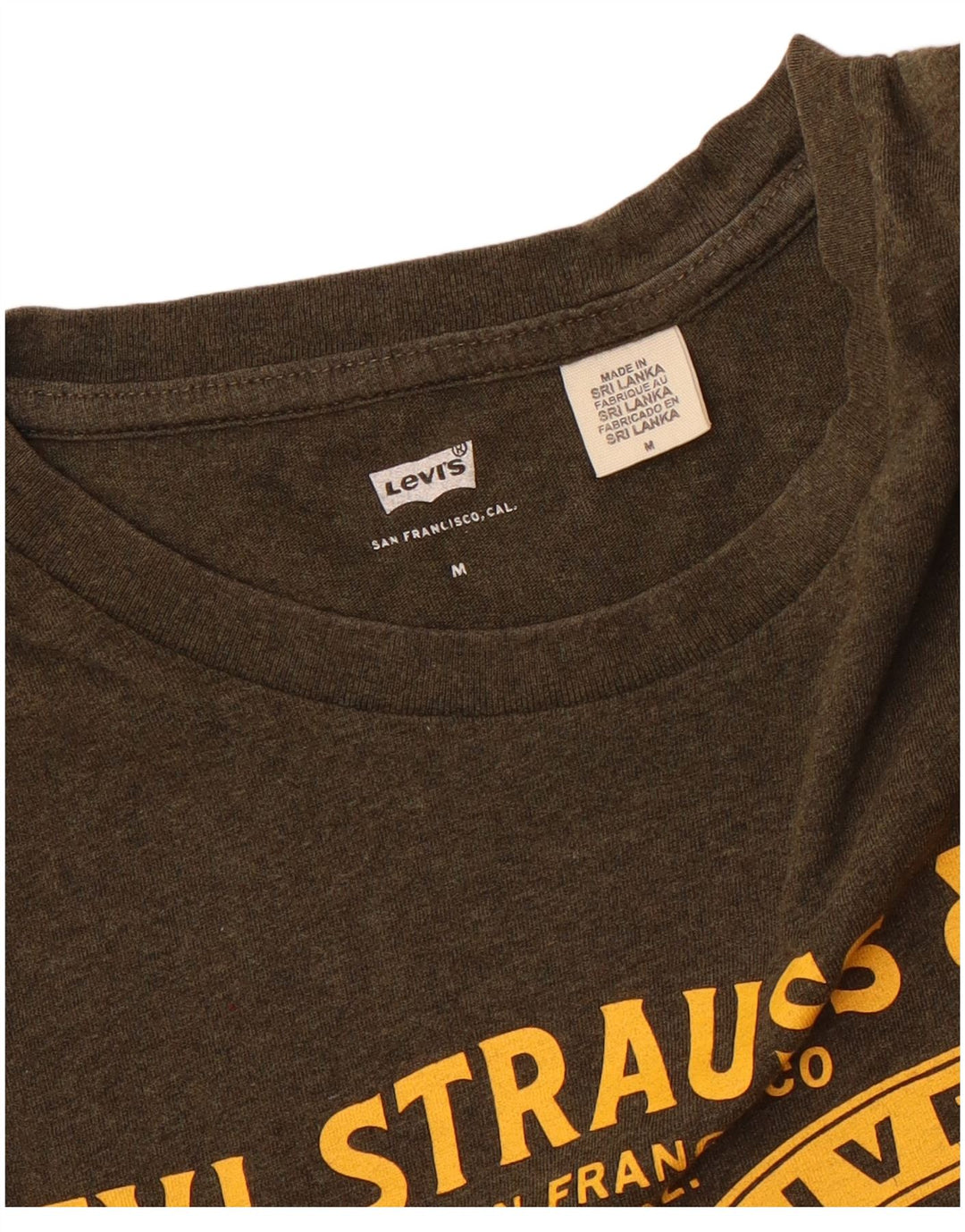 Męski T-shirt z grafiką Levi's, średni khaki