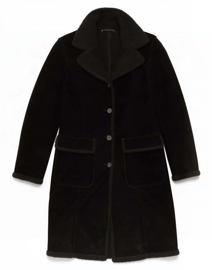Płaszcz damski Sisley Sherpa UK 10, mały, czarny poliester