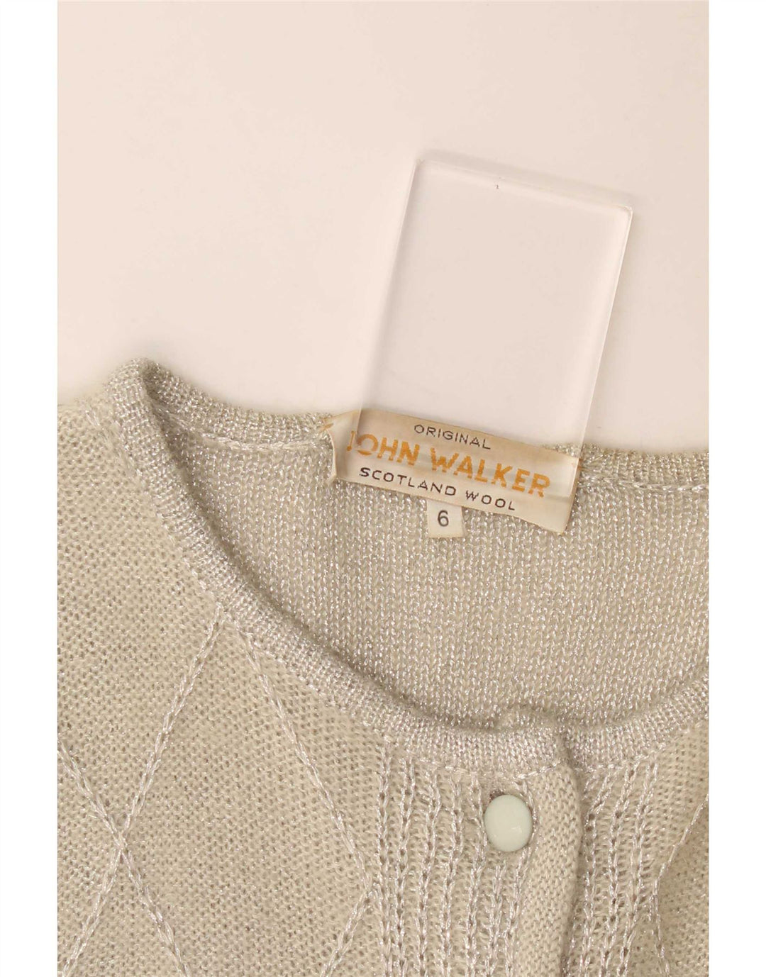 Sweter damski John Walker UK 18 XL Szary Argyle/Diamentowa wełna