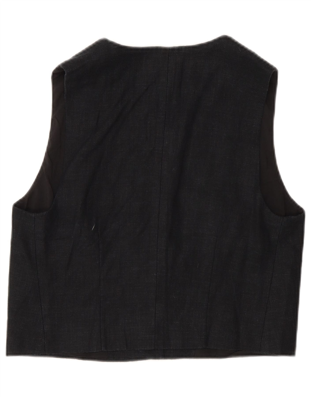 Marks & Spencer Damska kamizelka Crop UK 10, mała czarna lniana