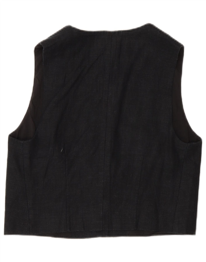 Marks & Spencer Damska kamizelka Crop UK 10, mała czarna lniana