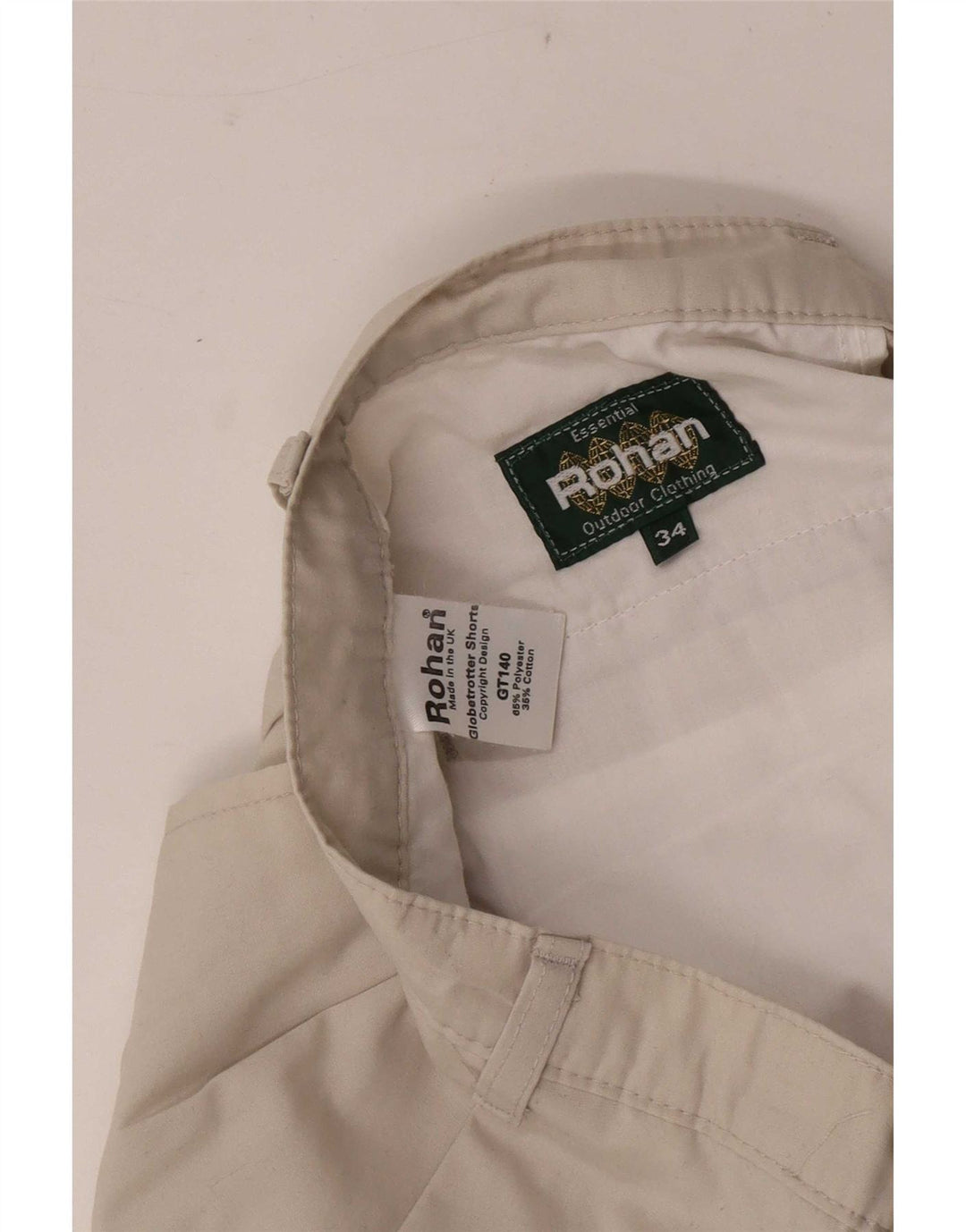 Męskie szorty Chino Rohan W34, duże, beżowe, poliestrowe