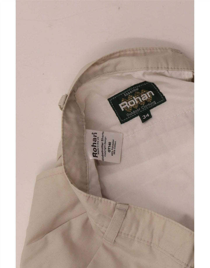Męskie szorty Chino Rohan W34, duże, beżowe, poliestrowe
