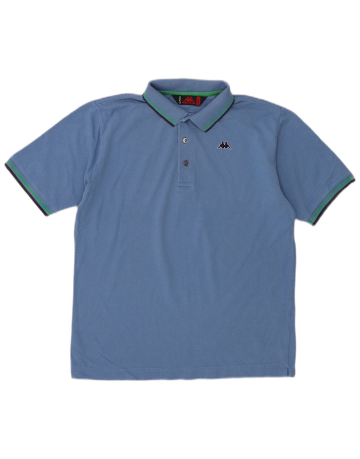 Męska koszulka polo Kappa, mała, niebieska, bawełniana