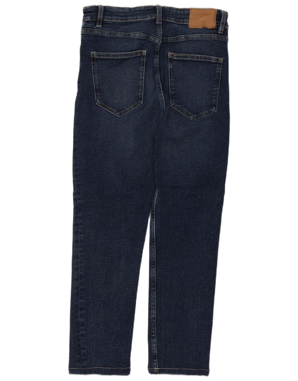 Damskie jeansy Skinny Capri z wysokim stanem Zara EU 40 Medium W30 L23 Niebieskie