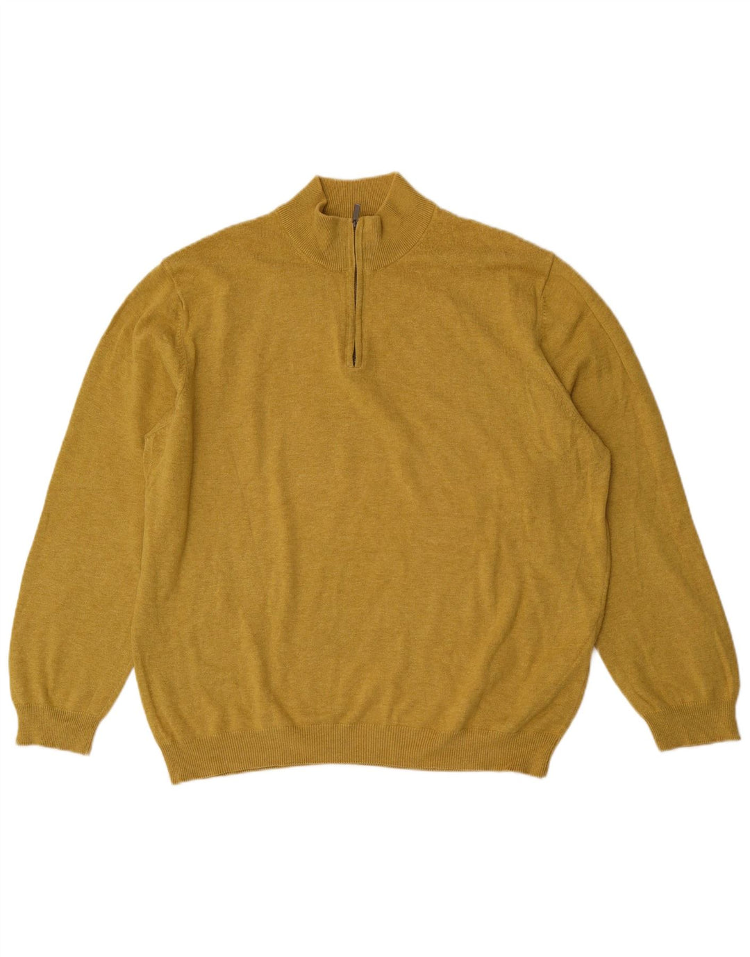 Męski sweter zapinany na zamek Massimo Dutti 2XL, żółta bawełna