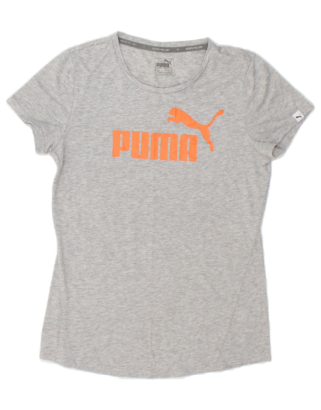 PUMA Womens Graphic T-Shirt Top UK 10 Small Grey Vintage Puma and Second-Hand Puma from Messina Hembry 