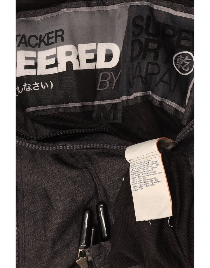 Damska kurtka przeciwdeszczowa Superdry UK 14 Średni szary nylon