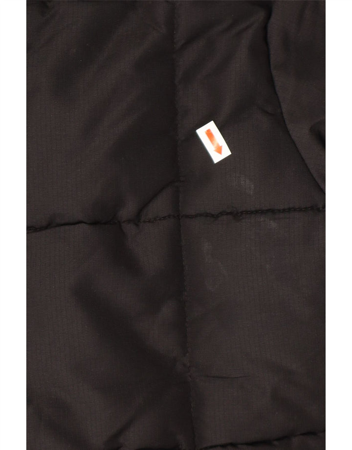 MARKS & SPENCER Boys Hooded Padded Jacket 10-11 Years Black Polyester