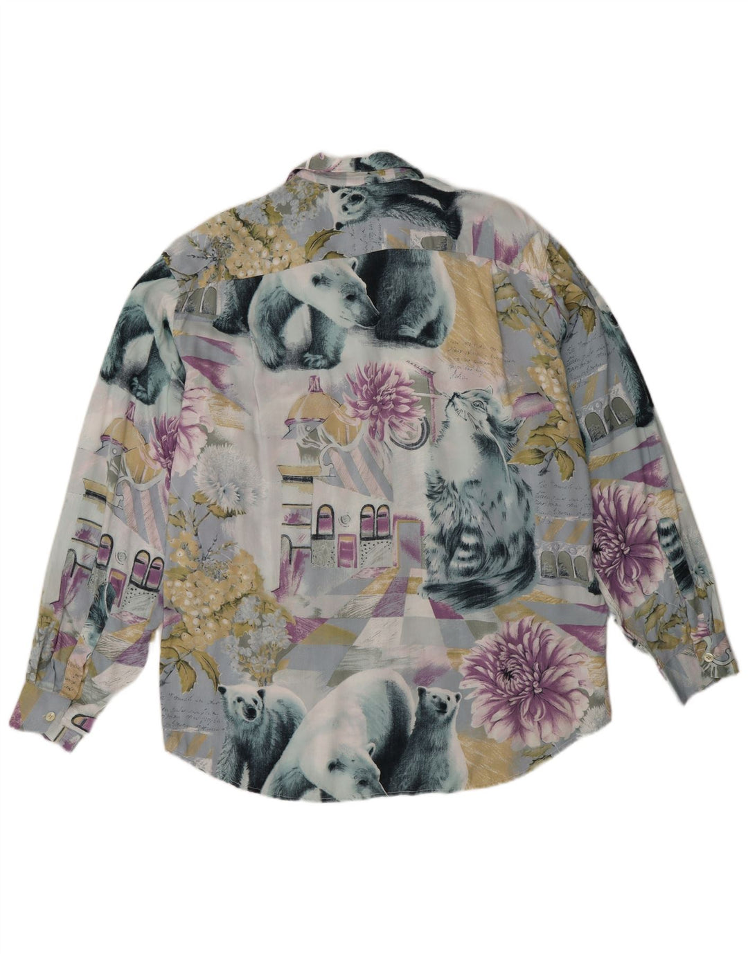 Vintage Koszula męska Średni wielobarwny patchwork