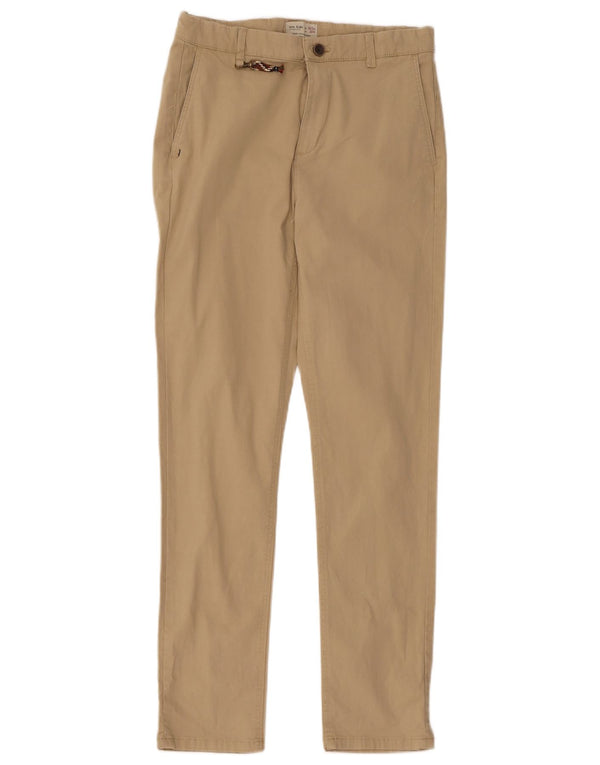 Spodnie Chino chłopięce Zara Slim 13-14 lat W30 L30 Beżowa bawełna