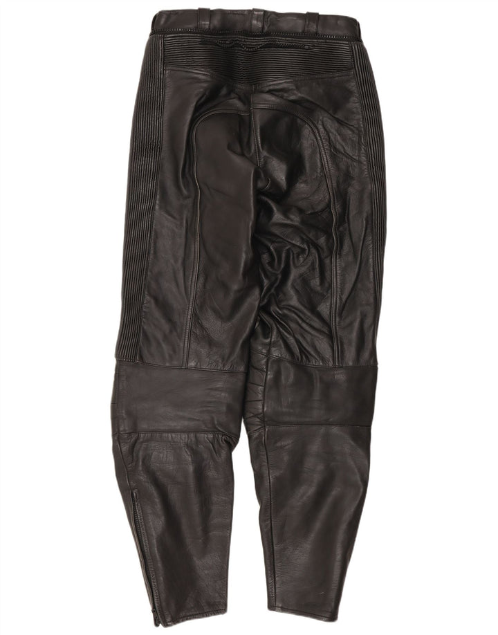 Damskie spodnie skórzane POLO Moto Racer EU 38 Medium W28 L29 Czarna skóra