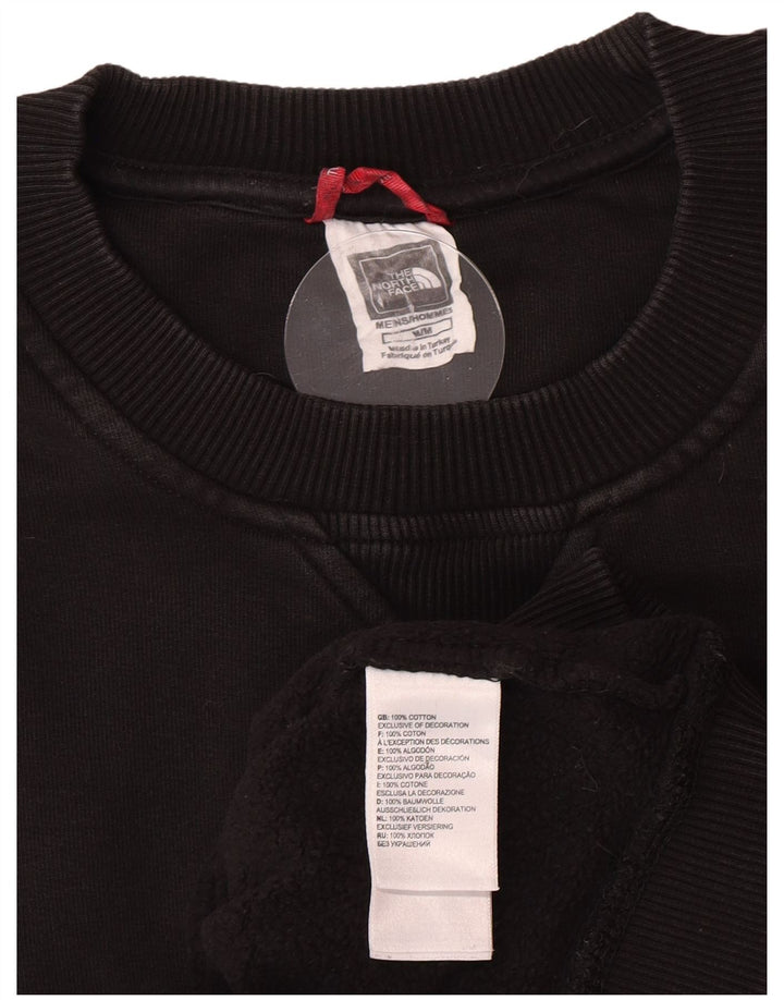 Męski sweter z grafiką The North Face, średniej wielkości, czarny, bawełniany