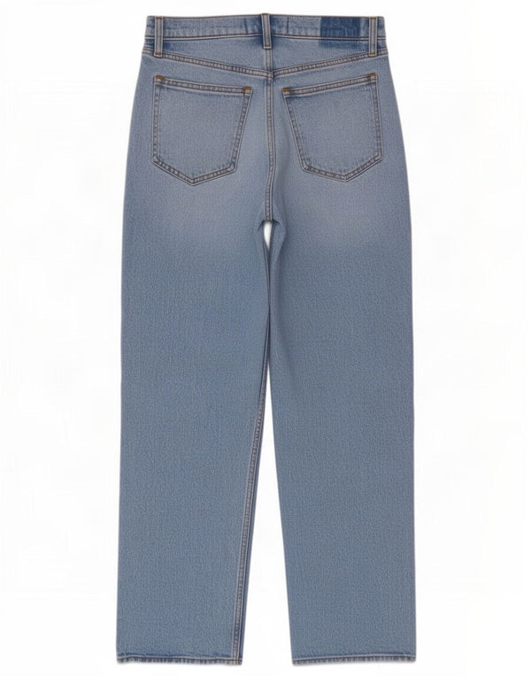 Damskie jeansy proste z wysokim stanem i wysokim stanem Abercrombie & Fitch US 4 małe W27 L29 niebieskie
