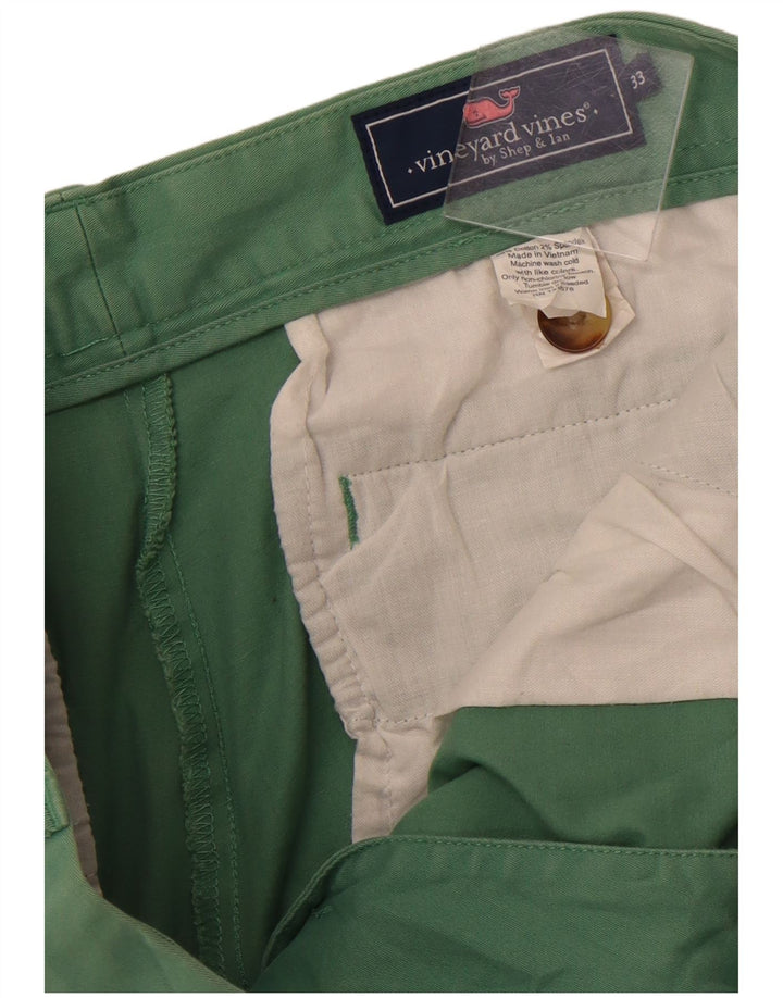 Męskie spodenki chino W33 VINEYARD VINES, bawełna w kolorze średniej zieleni