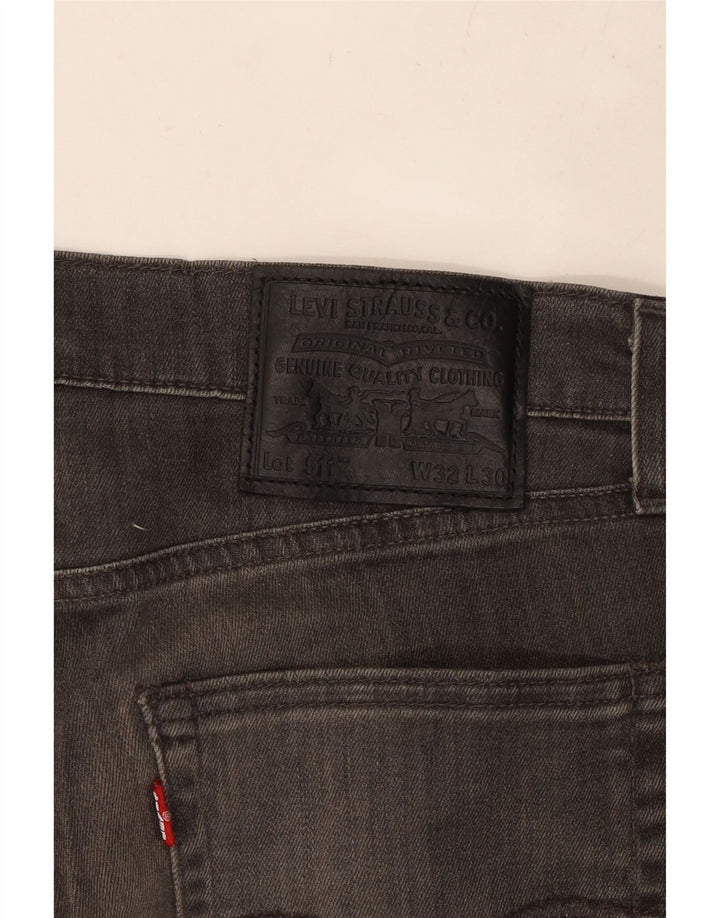 Męskie jeansy LEVI'S 511 Slim W32 L30 Czarna bawełna