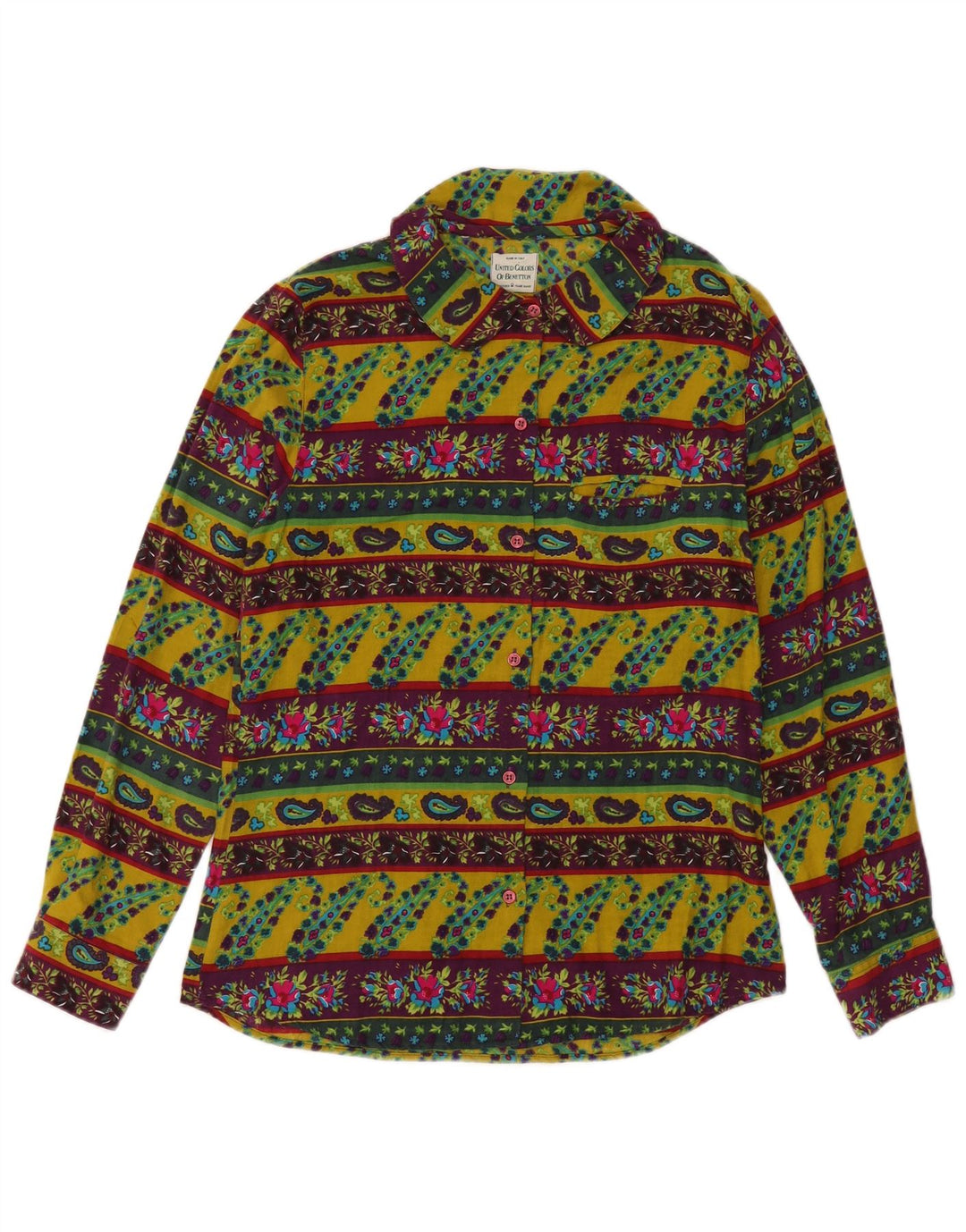 Koszula damska Benetton UK 12, średnia, wielokolorowa w kwiaty