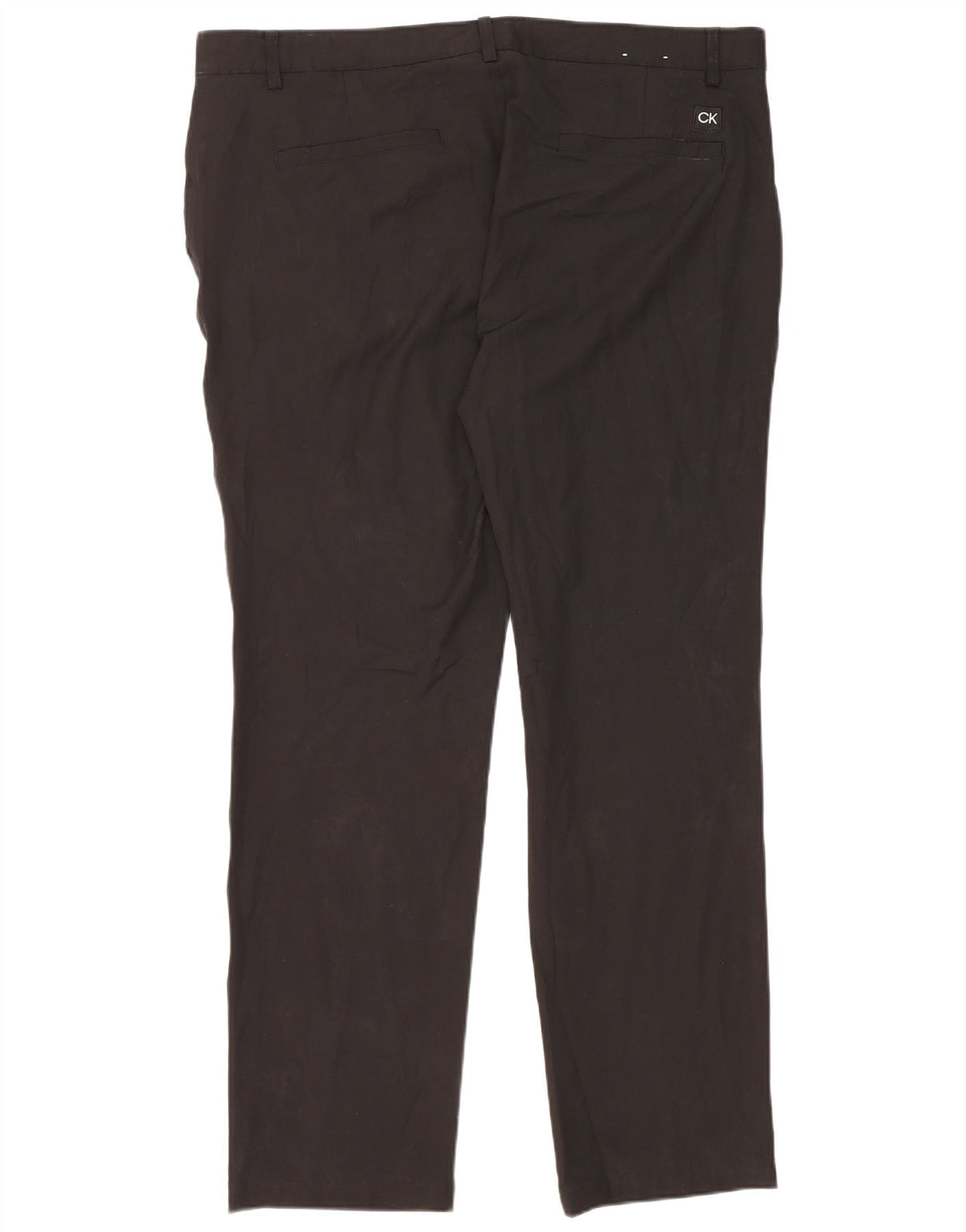 Męskie proste spodnie chino Calvin Klein W42 L33 Czarny poliester